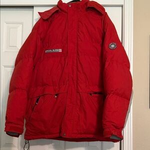 Special Blend Red Insulated Puffer Parka Jacket Men's Snowboard Ski Winter Coat